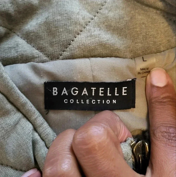 Bagatelle Collection Tan/Brown/Green Quilted Dolman Sleeve Full Zip Jacket(L) - Picture 12 of 14